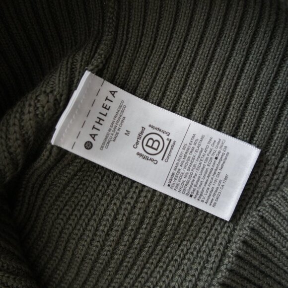 Athleta Hanover Hybrid 1/2 Zip Sweater in Beige Size Medium - Picture 7 of 16